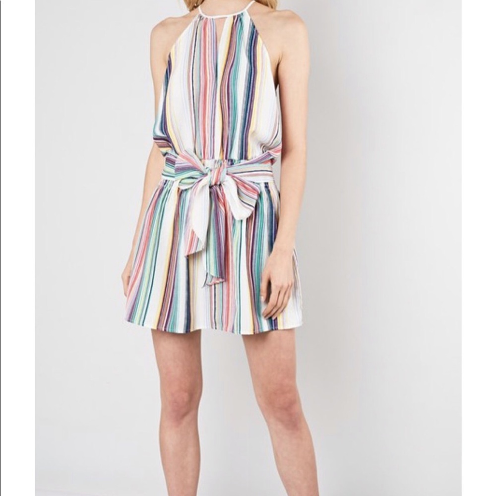 Colorful dress very flattering